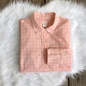 J Crew The Perfect Shirt Gingham Plaid Button Down